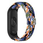For Xiaomi Mi Band 6 / 5  / 4 / 3 Adjustable Nylon Braided Elasticity Watch Band(Colorful Denim)