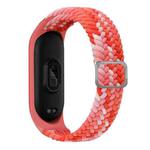 For Xiaomi Mi Band 6 / 5  / 4 / 3 Adjustable Nylon Braided Elasticity Watch Band(Colorful Red)