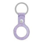 MOMAX SR26U Anti-fall PU Leather Protective Case for AirTag, with keychain(Purple)