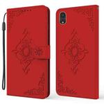 Embossed Fortune Flower Pattern Horizontal Flip Leather Case with Holder & Card Slot & Wallet & Lanyard For iPhone XR(Red)
