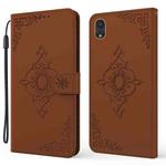 Embossed Fortune Flower Pattern Horizontal Flip Leather Case with Holder & Card Slot & Wallet & Lanyard For iPhone XR(Brown)