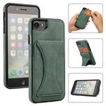 For iPhone SE 2022 / SE 2020 / 8 / 7 Ultra-thin Shockproof Protective Case with Holder(Green)
