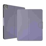 For iPad Air 13 2024 / iPad Pro 12.9 2022 / 2021 Electric Pressed Texture Horizontal Flip Leather Tablet Case with Holder & Pen Slot(Lavender Gray)