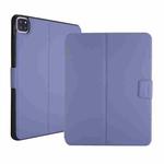 For iPad Pro 11 2022 / 2021 Electric Pressed Texture Horizontal Flip Leather Tablet Case with Holder & Pen Slot(Lavender Gray)