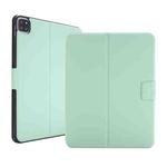 For iPad Pro 11 2022 / 2021 Electric Pressed Texture Horizontal Flip Leather Tablet Case with Holder & Pen Slot(Mint Green)