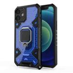 For iPhone 12 mini Space PC+TPU Ring Holder Protective Case(Blue)
