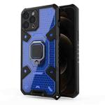 For iPhone 12 Pro Max Space PC+TPU Ring Holder Protective Case(Blue)