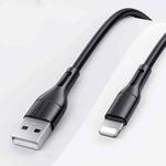 USAMS US-SJ500 U68 2A USB to 8 Pin PVC Charging Transmission Data Cable, Cable Length: 1m(Black)