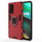For OPPO Realme X7 Pro Ultra Shockproof PC + TPU Protective Case with Magnetic Ring Holder(Red)