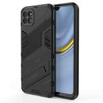 For Honor Play 20 Punk Armor 2 in 1 PC + TPU Shockproof Case with Invisible Holder(Black)