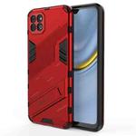 For Honor Play 20 Punk Armor 2 in 1 PC + TPU Shockproof Case with Invisible Holder(Red)