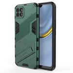 For Honor Play 20 Punk Armor 2 in 1 PC + TPU Shockproof Case with Invisible Holder(Green)