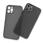 For iPhone 12 mini 0.3mm Ultra-thin Frosted Soft Case with Detachable Buttons (Transparent Black)