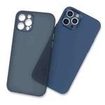 0.3mm Ultra-thin Frosted Soft Case with Detachable Buttons For iPhone 12(Transparent  Blue)