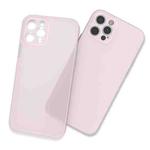 0.3mm Ultra-thin Frosted Soft Case with Detachable Buttons For iPhone 12 Pro(Transparent Pink)