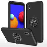 For Samsung Galaxy A01 Core PC + TPU Shockproof Magnetic Protective Case with Invisible Ring Holder(Black)