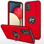 For Samsung Galaxy A02s US Version PC + TPU Shockproof Magnetic Protective Case with Invisible Ring Holder(Red)