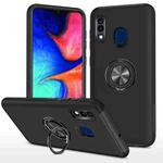 For Samsung Galaxy A20 / A30 PC + TPU Shockproof Magnetic Protective Case with Invisible Ring Holder(Black)