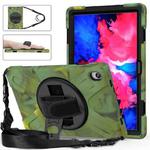 For Lenovo XiaoXin Pad 11 / Pad 11 Plus 2021 / Pad 2022 TB-J606F/J607F/J616F Shockproof Colorful Silicone + PC Protective Case with Holder & Hand Strap & Shoulder Strap(Camouflage)