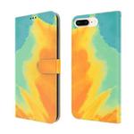 Watercolor Pattern Horizontal Flip Leather Case with Holder & Card Slot & Wallet For iPhone 8 Plus & 7 Plus(Autumn Leaf Color)