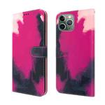 Watercolor Pattern Horizontal Flip Leather Case with Holder & Card Slot & Wallet For iPhone 11 Pro Max(Berry Color)