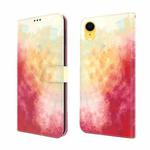 For iPhone XR Watercolor Pattern Horizontal Flip Leather Case with Holder & Card Slot & Wallet(Spring Cherry)