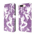 Cloud Fog Pattern Horizontal Flip Leather Case with Holder & Card Slot & Wallet For iPhone 8 Plus & 7 Plus(Purple)