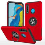 For Huawei P30 Lite PC + TPU Shockproof Magnetic Protective Case with Invisible Ring Holder(Red)