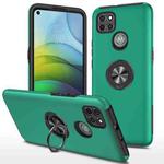 For Motorola Moto G9 Power PC + TPU Shockproof Magnetic Protective Case with Invisible Ring Holder(Dark Green)