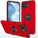 For OPPO A93 4G PC + TPU Shockproof Magnetic Protective Case with Invisible Ring Holder(Red)