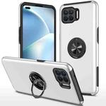 For OPPO A93 4G PC + TPU Shockproof Magnetic Protective Case with Invisible Ring Holder(Silver)