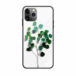 For iPhone 11 Colorful Painted Glass Case(Sapling)