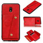 For Xiaomi Redmi 8A Shockproof Magnetic PU + TPU Protective Case with Card Slots(Red)