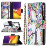 For Samsung Galaxy A82 5G Colored Drawing Pattern Zipper Horizontal Flip Leather Case with Holder & Card Slots & Wallet(Tree)