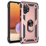 For Samsung Galaxy A32 4G Shockproof TPU + PC Protective Case with 360 Degree Rotating Holder(Rose Gold)