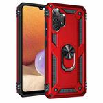 For Samsung Galaxy A32 4G Shockproof TPU + PC Protective Case with 360 Degree Rotating Holder(Red)