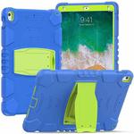 3-Layer Protection  Screen Frame + PC + Silicone Shockproof Combination Case with Holder For iPad Pro 10.5 (2019) / (2017)(Blue+Lime)