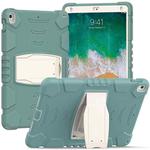 3-Layer Protection  Screen Frame + PC + Silicone Shockproof Combination Case with Holder For iPad Pro 10.5 (2019) / (2017)(Emerald Green)