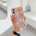 For iPhone 11 Agate Marble Pattern Protective Case (Orange)