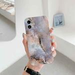 For iPhone 12 Pro Agate Marble Pattern Protective Case(Blue)