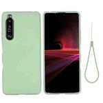 For Sony Xperia 1 III Pure Color Liquid Silicone Shockproof Full Coverage Case(Green)