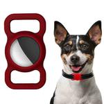 Shockproof Anti-scratch Silicone Case Protective Cover, Style: Animal For AirTag(Wine Red)