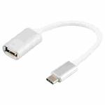 BYL-1802 USB-C 3.1 / Type-C Male to USB 2.0 Female OTG Adapter Cable(White)