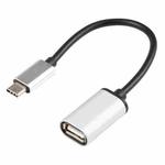 BYL-1802 USB-C 3.1 / Type-C Male to USB 2.0 Female OTG Adapter Cable(Silver)