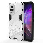 For vivo V21 Punk Armor 2 in 1 PC + TPU Shockproof Case with Invisible Holder(White)