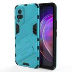 For vivo V21 Punk Armor 2 in 1 PC + TPU Shockproof Case with Invisible Holder(Blue)