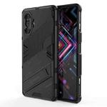 For Xiaomi Redmi K40 Gaming Punk Armor 2 in 1 PC + TPU Shockproof Case with Invisible Holder(Black)