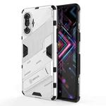 For Xiaomi Redmi K40 Gaming Punk Armor 2 in 1 PC + TPU Shockproof Case with Invisible Holder(White)