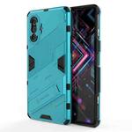 For Xiaomi Redmi K40 Gaming Punk Armor 2 in 1 PC + TPU Shockproof Case with Invisible Holder(Blue)