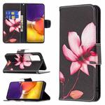 For Samsung Galaxy A82 5G Colored Drawing Horizontal Flip Leather Case with Holder & Card Slots & Wallet(Lotus)